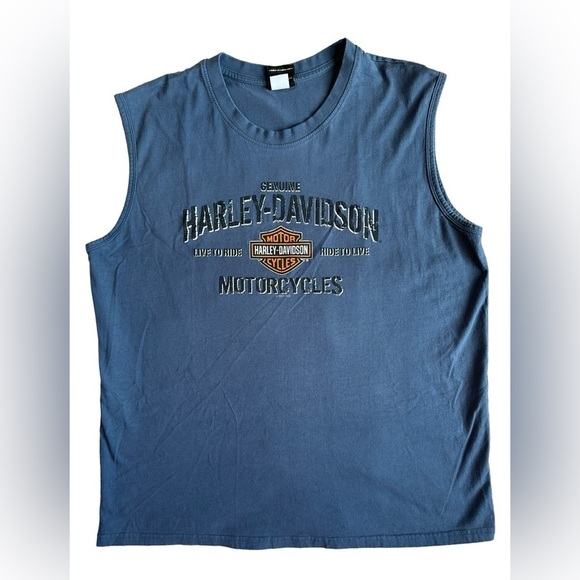 Harley Davidson Berts Barracuda Sleeveless T-Shirt Mens Size XL​​​​​ - Picture 2 of 6